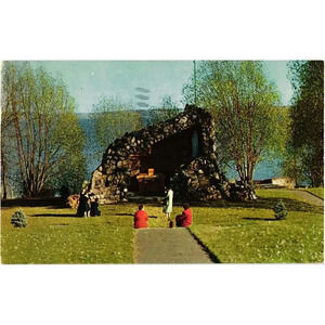 The Grotto on Grounds of Academy Saint Marie Haileybury Ontario Canada Postcard